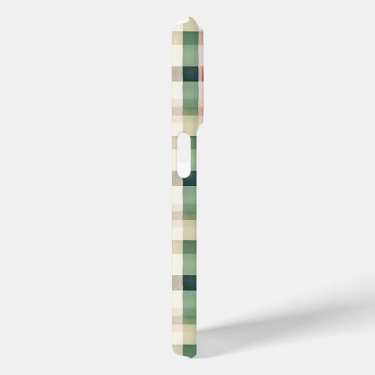 Soft Evergreen Gingham Monogram Case-Mate iPhone Hülle (Rückseite / Rechts)