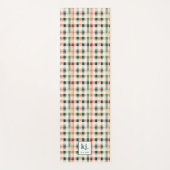 Soft Evergreen Gingham Monogram Yogamatte (Vorderseite)