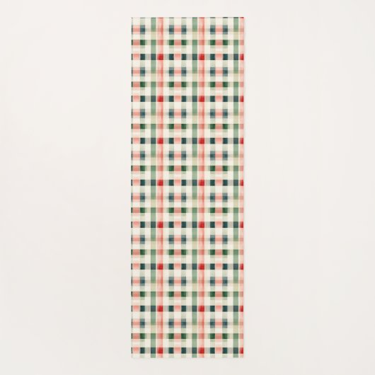 Soft Evergreen Gingham Monogram Yogamatte (Rückseite)
