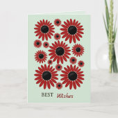 Soft Express Florals Velvet Birthday Karte (Vorderseite)