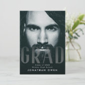 Soft Fade Large GRAD Modernes Script Foto Ankündigung (Stehend Vorderseite)