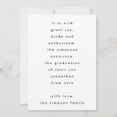 Soft Fade Large GRAD Modernes Script Foto Ankündigung (Rückseite)