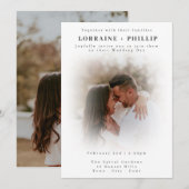 Soft Fade Romantic Full Foto Minimalistische Hochz Einladung (Vorne/Hinten)