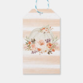 Soft Fall Floral Pumpkin Baby Girl Vielen Dank Geschenkanhänger (Rückseite)