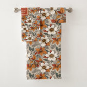 Soft Fall Garden Sage Green Personalized Bath Towe Badhandtuch Set (Insitu)