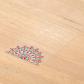 Soft Feather Dry Pampas Grass Mandala Wedding Acryleinladungen (Ablage )