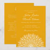 Soft Feather Dry Pampas Grass Mandala Wedding Einladung (Vorne/Hinten)