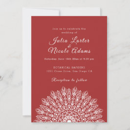 Soft Feather Dry Pampas Grass Mandala Wedding Einladung