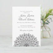 Soft Feather Dry Pampas Grass Mandala Wedding Einladung (Stehend Vorderseite)