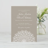 Soft Feather Dry Pampas Grass Mandala Wedding Einladung (Stehend Vorderseite)