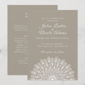 Soft Feather Dry Pampas Grass Mandala Wedding Einladung (Vorne/Hinten)