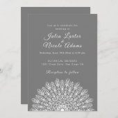 Soft Feather Dry Pampas Grass Mandala Wedding Einladung (Vorne/Hinten)