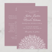 Soft Feather Dry Pampas Grass Mandala Wedding Einladung (Vorne/Hinten)