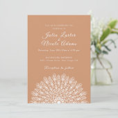 Soft Feather Dry Pampas Grass Mandala Wedding Einladung (Stehend Vorderseite)