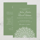 Soft Feather Dry Pampas Grass Mandala Wedding Einladung (Vorne/Hinten)