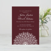 Soft Feather Dry Pampas Grass Mandala Wedding Einladung (Stehend Vorderseite)