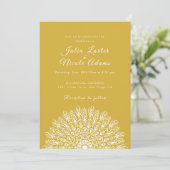 Soft Feather Dry Pampas Grass Mandala Wedding Einladung (Stehend Vorderseite)