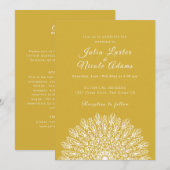Soft Feather Dry Pampas Grass Mandala Wedding Einladung (Vorne/Hinten)