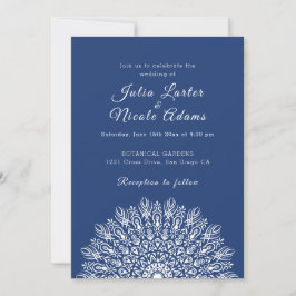 Soft Feather Dry Pampas Grass Mandala Wedding Einladung