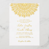 Soft Feather Dry Pampas Grass Mandala Wedding Folieneinladung (Vorderseite)