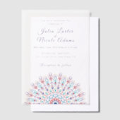 Soft Feather Dry Pampas Grass Mandala Wedding Pergament Einladungen (Versetzt)