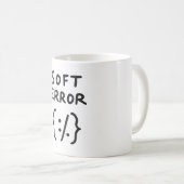 SOFT FEHLER — Ritual von Glitch Kaffeetasse (VorderseiteRechts)