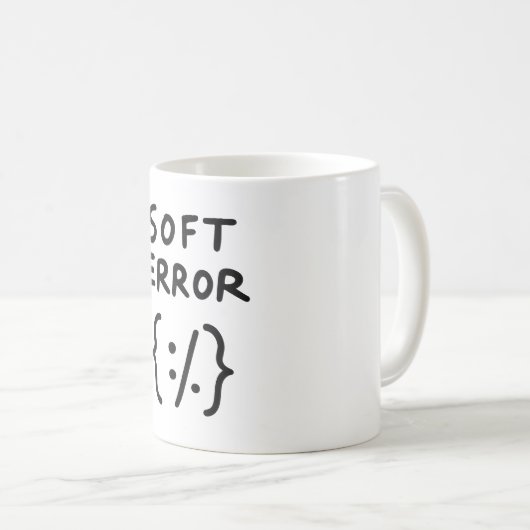 SOFT FEHLER — Ritual von Glitch Kaffeetasse (VorderseiteRechts)