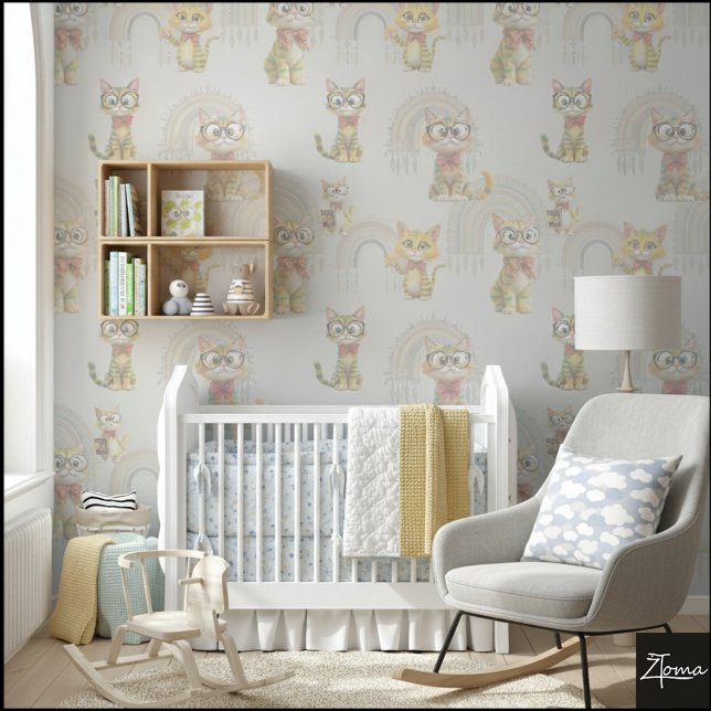 soft Feline Rainbow Delight  Tapete (Von Creator hochgeladen)