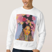 Soft Feminine Flower Sweatshirt (Vorderseite)