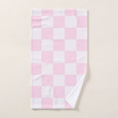 Soft Feminine Pink Gingham Checkered Girl Badhandtuch Set (Handtuch)