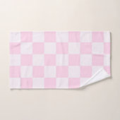Soft Feminine Pink Gingham Checkered Girl Badhandtuch Set (Handtuch)
