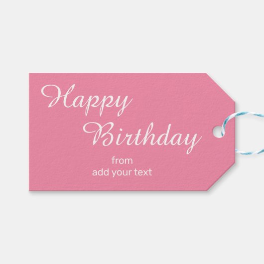 Soft Flamingo Pink Gift Tags Geschenkanhänger (Vorderseite (Horizontal))