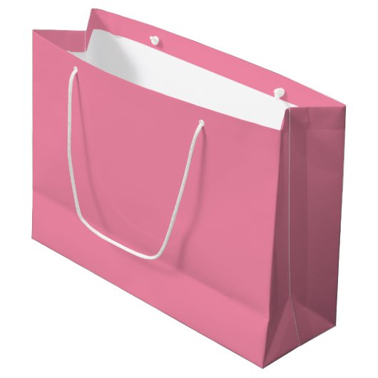 Soft Flamingo Pink Große Geschenktasche Geschenktüte (Vorderseite Schrägansicht)