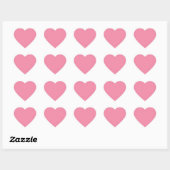 Soft Flamingo Pink Heart Sticker (Blatt)