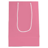 Soft Flamingo Pink Medium Geschenktasche Mittlere Geschenktüte (Rückseite)