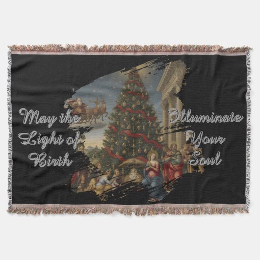 Soft Fleece Nativity Christmas Throw Blanket Decke (Vorderseite)
