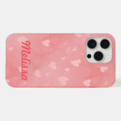 Soft Floating Pink Hearts Custom iPhone Hülle (Rückseite (Horizontal))