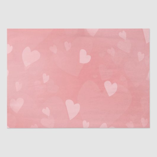 Soft Floating Pink Hearts Custom Seidenpapier (Vorderseite)