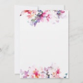 Soft Floral & Antler Babydusche Einladung (Rückseite)