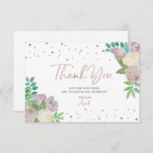 Soft Floral Baby Sprinkle Baby Dusche Vielen Dank Ankündigung (Vorne/Hinten)