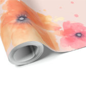 Soft Floral Blooms Wrapping Paper  Geschenkpapier (Rolleneckpunkt)