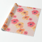 Soft Floral Blooms Wrapping Paper  Geschenkpapier (Ungerollt)