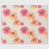 Soft Floral Blooms Wrapping Paper  Geschenkpapier (Flach)