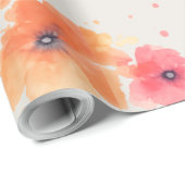Soft Floral Blooms Wrapping Paper Roll Geschenkpapier (Rolleneckpunkt)