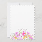 Soft Floral Come and Go Brautparty Einladung (Rückseite)