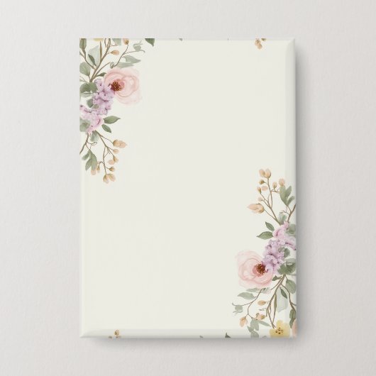 Soft Floral Elegance Case-Mate Button (Vorderseite)