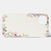 Soft Floral Elegance iPhone Case (Rückseite (Horizontal))
