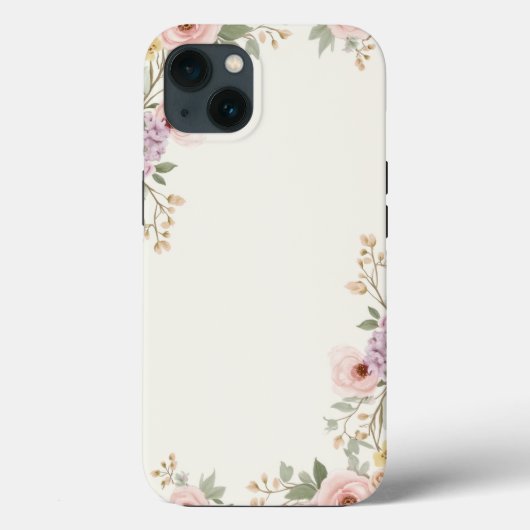 Soft Floral Elegance iPhone Case (Rückseite)
