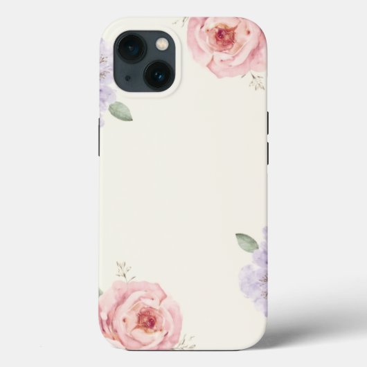 Soft Floral Elegance iPhone Case (Rückseite)