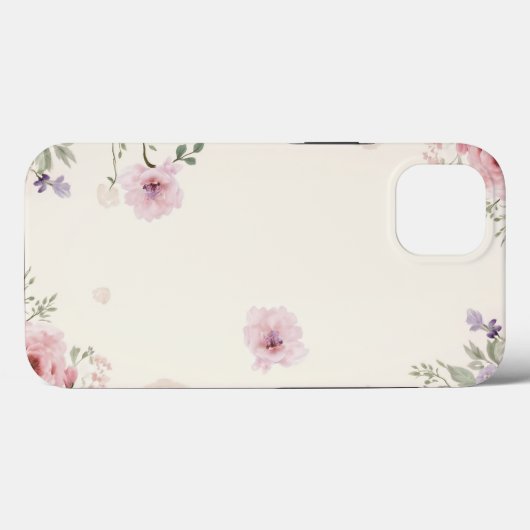 Soft Floral Elegante Case-Mate iPhone Hülle (Rückseite (Horizontal))